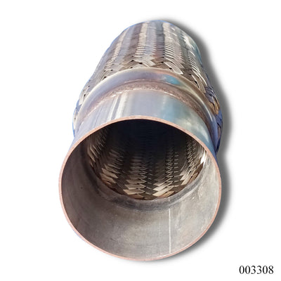 WPR Exhaust Pipe 3"x15" 3-Layer Inner Braid No Flange