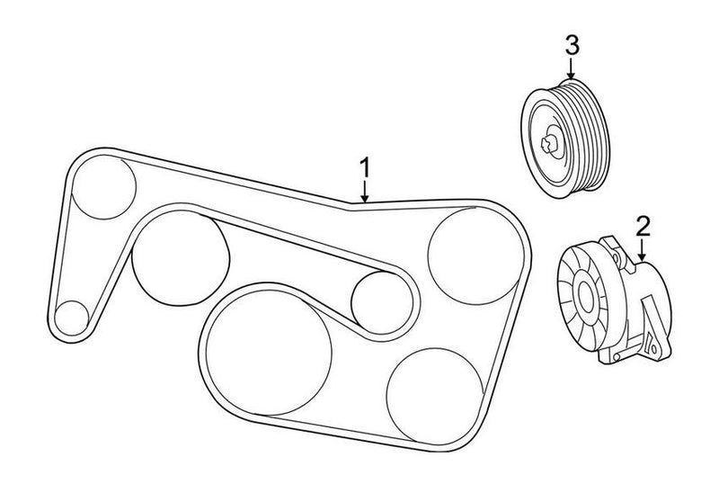 Mercedes-Benz Idler Pulley (OEM 2762020119) - Accessory Drive Belt