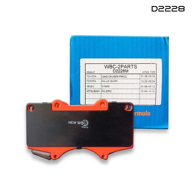 New WBC Brake Pad, Ceramic, D2228, 04465-04070, for Toyota Highlander