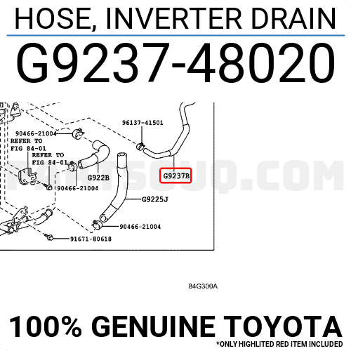 Lexus Inverter Drain Hose (OEM G923748011)