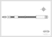 Brake Hose, CORTECO, OEM 4426508, Article number 1 9 0 3 2 2 7 4, SAAB (108190)
