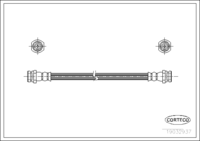 Brake Hose, CORTECO, OEM MR129770, Article number 1 9 0 3 2 9 3 7, MITSUBISHI (108715)၊