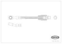 สายเบรค CORTECO OEM 5562245 หมายเลขสินค้า 1 9 0 3 6 3 5 2, OPEL (109849)