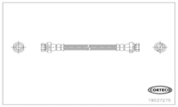 Brake Hose, CORTECO, OEM 587380X100, Article number 1 9 0 3 7 2 7 5, HYUNDAI (110210)