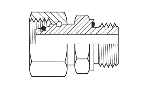 5368S-06-12 | 06 mm tube (M14x1.5 thread) Female DIN X 12 mm Male Metric (090571)
