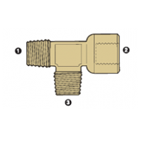 8090-04-04-04 | 1/4" Male BSPT x 1/4" Male BSPT x 1/4" Female BSP Run Tee | Brass (092221)