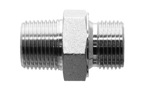 9003-16-20 - 1" Male BSPP x 1-1/4" Male BSPT - Steel Hydraulic Adapters (095189)