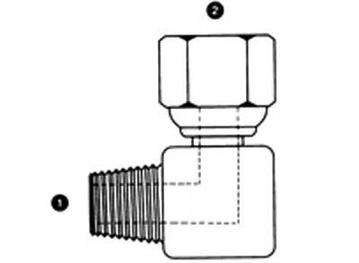 9062-08-08 - ข้องอ 90°, BSPT ตัวผู้ 1/2" x 1/2" ตัวเมีย BSPP แบบหมุน - อะแดปเตอร์ไฮดรอลิกเหล็ก (089199)