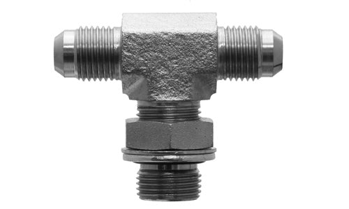 9159-05-05-04 - ข้อต่อสามทาง, 5/16" ตัวผู้ JIC x 5/16" ตัวผู้ JIC x 1/4" ตัวผู้ BSPP Adj. - อะแดปเตอร์ไฮดรอลิกเหล็ก (088996)