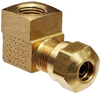 B-31470-04-02 | Brass 1/4" Air Brake x 1/8" Female NPTF 90Â° Elbow (092320)