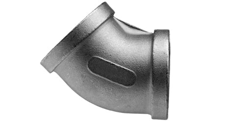 C45-B6-24 | 1 1/2" Cast Threaded Female Threaded 45 Elbow 150# 316 Stainless SN: S3016F014 (098202)