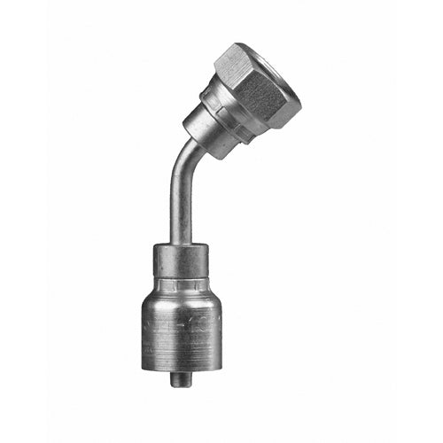 FDH45-04-08-16W - สายยาง 1/4" x M16x1.5 ที่นั่ง DIN ข้อต่อย้ำ 45Â° (084006)