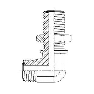 FS2701-04-04 - 90Â° Elbow, 1/4" ORFS x 1/4" ORFS Bulkhead hydraulic fittings (081460)