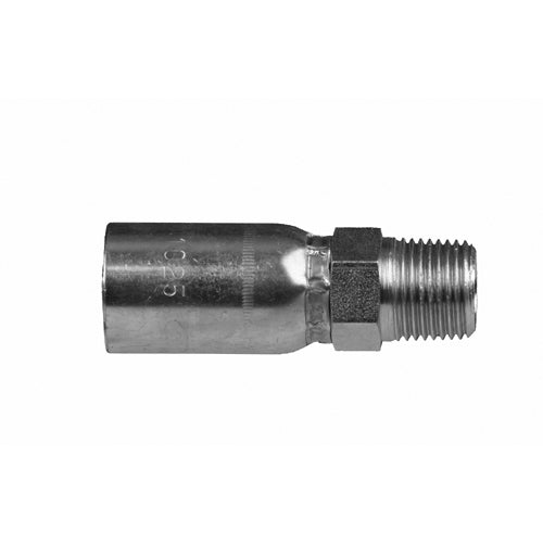 MBSPT-04-02 - 1/4" Hose x 1/8" BSPT Male Rigid crimp fitting (083046)