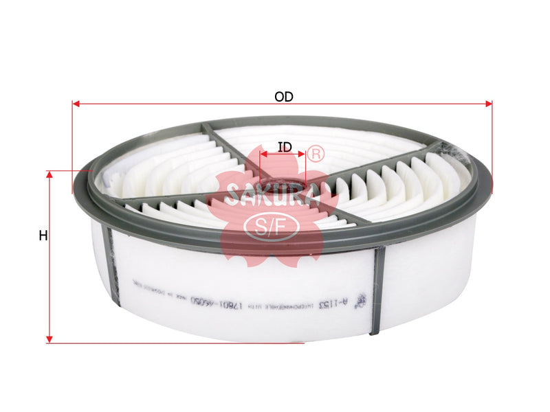 SAKURA,, Air Filter (Element), V9112-1005, A-1153, TOYOTA