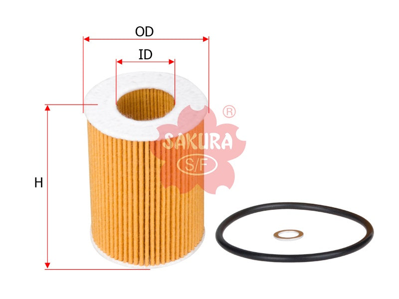 SAKURA Oil Filter (Element) 26320-27100 EO-2802 HYUNDAI Accent