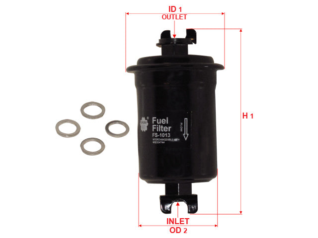 SAKURA,, Fuel Filter (In-Line), MB504744, FS-1013, DODGE