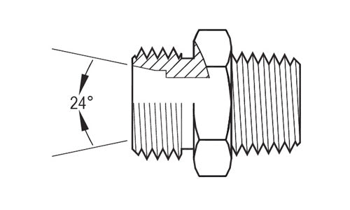 SS-5068LLT-04-6X1 | ท่อ 04 มม. (เกลียว M08x1.0) X 6X1 เกลียวเมตริกตัวผู้ (091073)