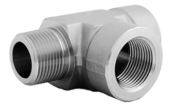 SS-5602-06-06-06 - Street Tee, 3/8" NPTF Male x 3/8" NPTF Female x 3/8" NPTF Female - Stainless Steel (094115)