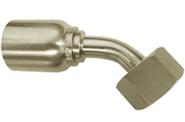 SS-HY-FDL45-12-22 | 3/4" Hose x 22mm (M30x1.5 thread) Swivel 45Â°- Stainless Hose Fittings (084488)